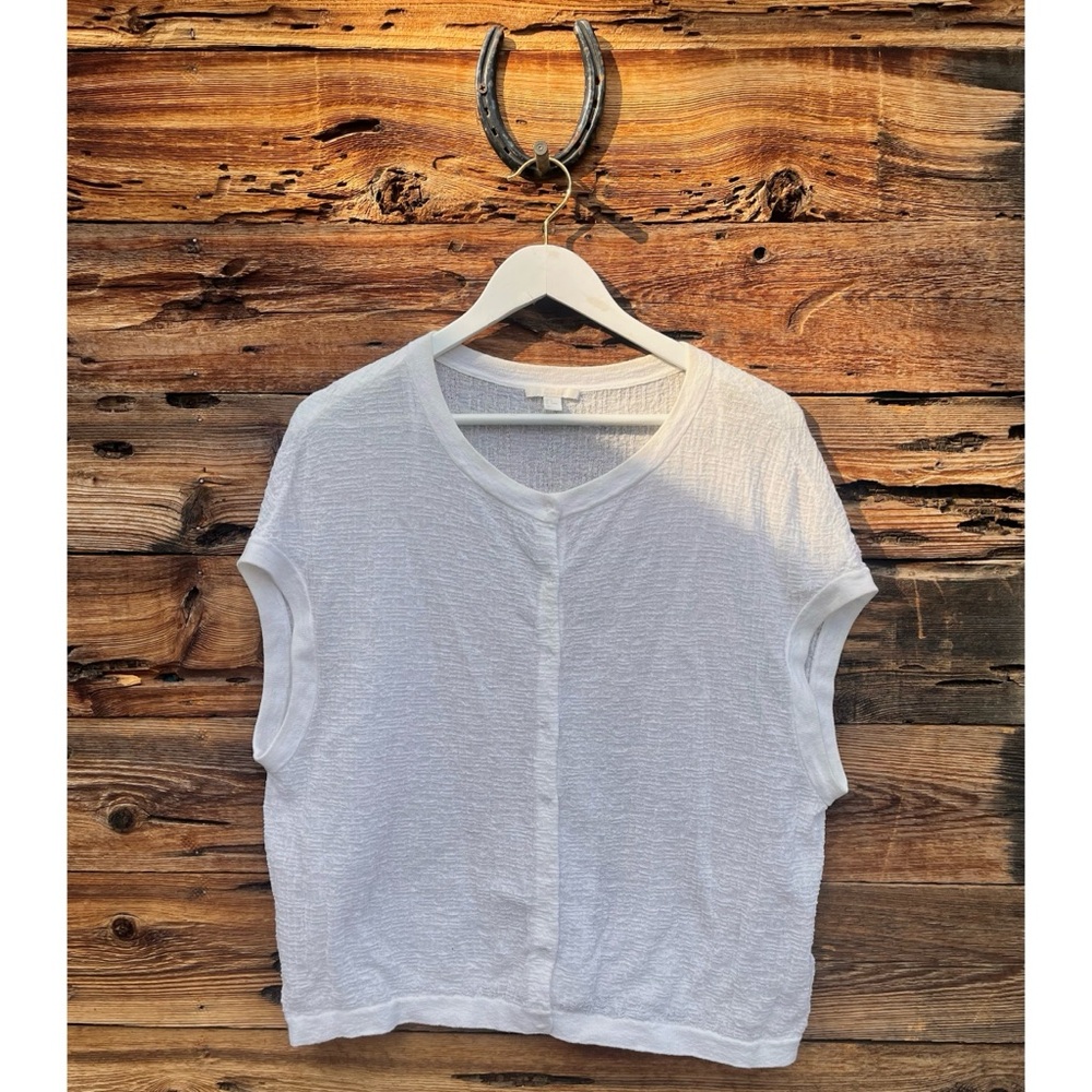 COS | Beachy Flowy Lightweight Button Down Sleeveless Cardigan M